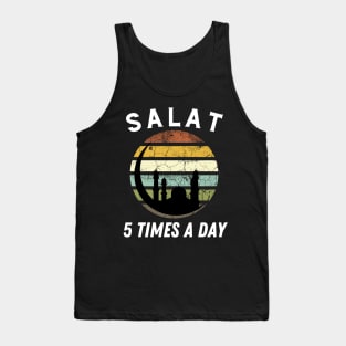 Salat 5 Times Day Muslim Prayer Design Ramadan Kareem Tank Top